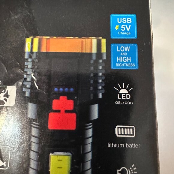 TETRABEAM RECHARGEABLE TACTICAL FLASHLIGHT WITH ADVANCED COB LED TECH - USB RECH - Picture 4 of 14